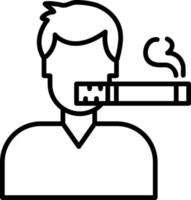 homem fumar vetor ícone