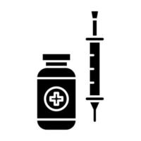 ícone de vetor de vacina