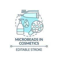 microesferas em ícone de conceito de cosméticos vetor