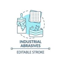 ícone do conceito de abrasivos industriais. vetor