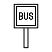 ícone de vetor de parada de ônibus