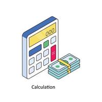 Cálculo vetor isométrico ícones. simples estoque ilustração estoque