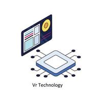 vr tecnologia vetor isométrico ícones. simples estoque ilustração estoque