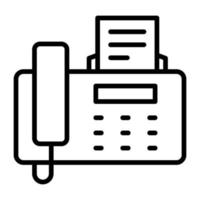 ícone de vetor de fax