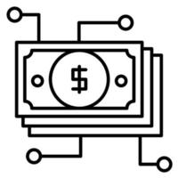 ícone de vetor de fluxo de dinheiro