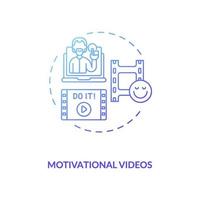 ícone do conceito de vídeos motivacionais vetor
