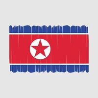 vetor de bandeira da coreia do norte