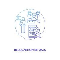 ícone do conceito de rituais de reconhecimento vetor