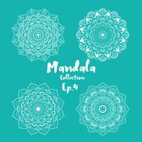 Conjunto de mandala decorativa e ornamental design vetor