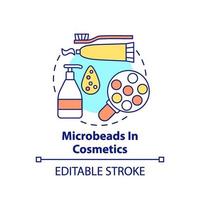 microesferas em ícone de conceito de cosméticos vetor