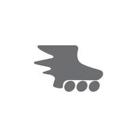 vetor de logotipo símbolo de skate em linha de movimento rápido