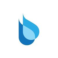 carta bb azul solta água simples logotipo vetor