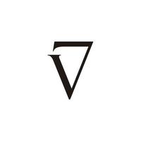 carta v7 simples geométrico logotipo vetor