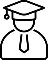 ícone de linha para pós-graduação vetor