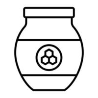 ícone de vetor de pote de mel