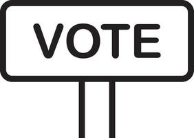 ícone de linha para voto vetor