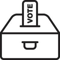 ícone de linha para voto vetor