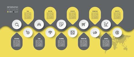 modelo de infográfico de negócios ou marketing. vetor