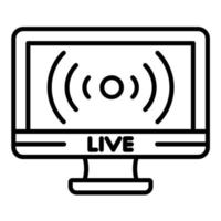 ícone de vetor de transmissão ao vivo