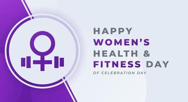 nacional mulheres saúde e ginástica dia celebração vetor Projeto ilustração para fundo, poster, bandeira, anúncio, cumprimento cartão