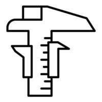 ícone de vetor de compasso de calibre vernier