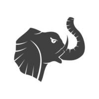 elefante cabeça forte mascote isolado vetor