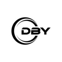 dby carta logotipo Projeto dentro ilustração. vetor logotipo, caligrafia desenhos para logotipo, poster, convite, etc.