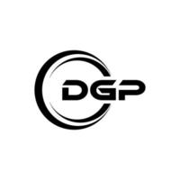 dgp carta logotipo Projeto dentro ilustração. vetor logotipo, caligrafia desenhos para logotipo, poster, convite, etc.