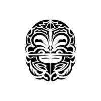 viking rostos dentro ornamental estilo. maori tribal padrões. adequado para imprime. isolado. vetor. vetor
