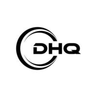 dhq carta logotipo Projeto dentro ilustração. vetor logotipo, caligrafia desenhos para logotipo, poster, convite, etc.