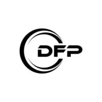 dfp carta logotipo Projeto dentro ilustração. vetor logotipo, caligrafia desenhos para logotipo, poster, convite, etc.