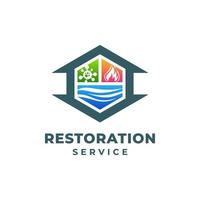 construção restauração Serviços logotipo vetor