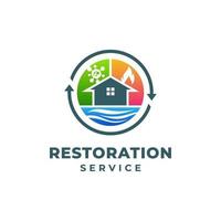 construção restauração Serviços logotipo vetor