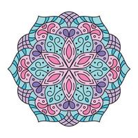 vetor mão desenhado rabisco mandala. coloração mandala. branco esboço floral mandala para hena, mehndi, tatuagem, e decoração. vetor ilustração.