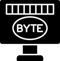 estilo de ícone de byte vetor