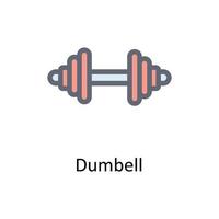 dumbell vetor preencher esboço ícones. simples estoque ilustração estoque