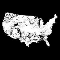 vetor mapa angustiado dos EUA em fundo preto
