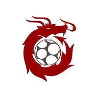 dragão futebol design modelo mascote vetor isolado