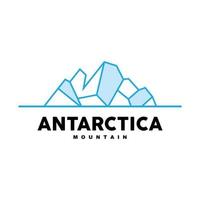 iceberg logotipo, antártico montanhas vetor dentro gelo azul cor, natureza projeto, produtos marca ilustração modelo ícone