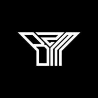 design criativo do logotipo da letra bzm com gráfico vetorial, logotipo simples e moderno do bzm. vetor