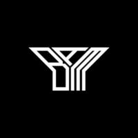 design criativo do logotipo da letra bam com gráfico vetorial, logotipo simples e moderno do bam. vetor