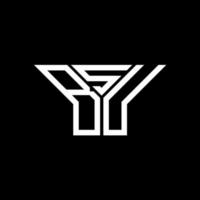 design criativo do logotipo da letra bsu com gráfico vetorial, logotipo simples e moderno da bsu. vetor