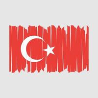 escova de bandeira turquia vetor