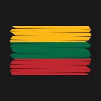 escova de bandeira da lituânia vetor