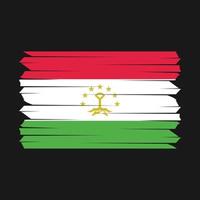 pincel de bandeira do tajiquistão vetor