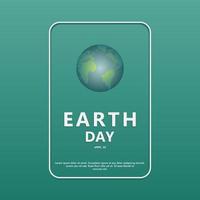 feliz terra dia, abril 22, social meios de comunicação postar para meio Ambiente segurança celebração vetor