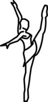 balé, mulher. ilustração vetor ícone em branco fundo
