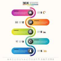 modelo de design de infográficos de linha do tempo vetor