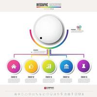 modelo de design de infográficos com conjunto de ícones vetor