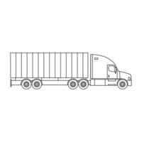 caminhão ícone vetor definir. transporte do bens ilustração placa coleção. carga transporte símbolo ou logotipo.